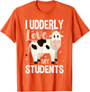 Cow Lover Gift Co. Cow Teacher Lover T-Shirt - Orange