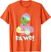 Easter Egg Hunter Dinosaur Dino Easter T-Rex Rabbit Bunny T-Shirt in Orange