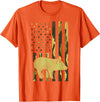 BoredKoalas Farming Farm Shirts Farmer Gifts Camo US Flag Pig Military Farm Animal Patriotic Farmer Gift T-Shirt - Orange