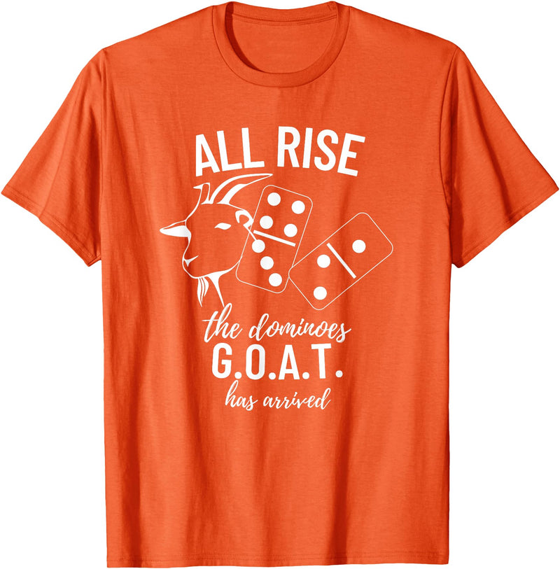 Dominoes Uniform Apparel Dominoes G.O.A.T All Rise Champ - Dominoes T-Shirt - Orange