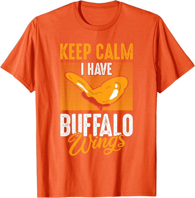Buffalo Wings Fried Chicken Hot Wing Sauce T-Shirt - Orange