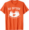 Explore Tees Go Outside Worst Case Scenario A Bear Kills You Explorer Tee T-Shirt - Orange