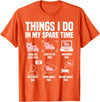 Pig Things I Do In My Spare Time Novelty Designs Pig Things I Do In My Spare Time For Men Women & Kids T-Shirt - Orange