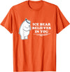 Mens Ice Bear Shirt Mens Ice Bear Tshirt Animal Gift Tee T-Shirt - Orange