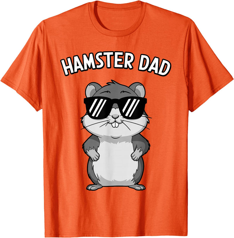 Funny Hamster Design for Men Dad Boys Animal Hamster Lover T-Shirt - Orange