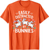 Bunny Design for Men Women Kids Rabbit Hare Bunny Lover T-Shirt in Orange