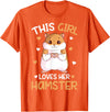 This Girl Loves Her Hamster Hammy Girls Hamster Lover T-Shirt - Orange
