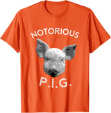 Funny Piggy Smalls Bacon Lover Floribama Shore Tee Notorious PIG Funny Pet Pig Lover Cute Farmer Gift T-Shirt - Orange