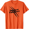 UNLEASH THE BEAST Gym Rabbit Workout Motivation T-Shirt in Orange
