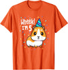 Guinea Pig Birthday by Joy Haus Guinea Pig Birthday Party Wheek Kids 5 Year Old 5th Outfit T-Shirt - Orange