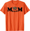 Highland Cattle Corner Messy Bun Life Hair Glasses highland cow mom T-Shirt - Orange