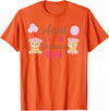 Family Birthday Bear Gifts Aunt of The Birthday for Girl Bear 1st Birthday Party Girl T-Shirt - Orange