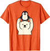 Wild Harmony Friends Co Polar Bear Penguin Friendship Cute Best Friends T-Shirt - Orange