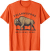 Yellowstone National Park Bison Clothing Co Yellowstone National Park Wyoming Buffalo Bison T-Shirt - Orange