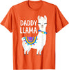 Birthday Llama Shirts Gift Daddy Llama Funny Father's Day Shirt Men, Dad, Dad Birthday T-Shirt - Orange