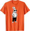Cool Bunny Hipster Black Sunglasses Easter Rabbit 4 Boy Kids T-Shirt in Orange