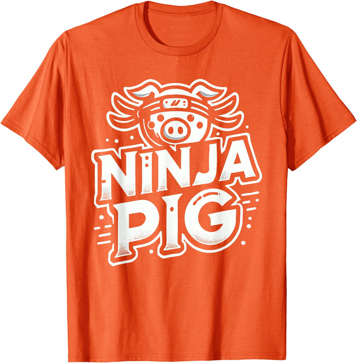 PIG Designs By ShirtZilla Ninja PIG T-Shirt PIG Ninja T-Shirt - Orange