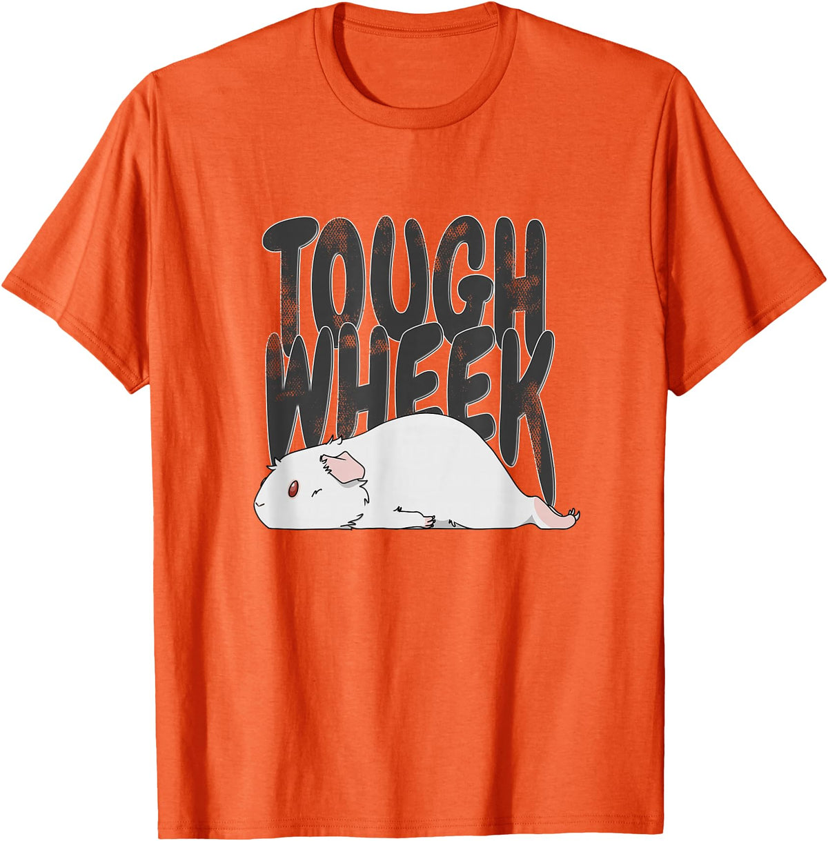Picadilly Printables Guinea Pigs Guinea Pig Pet Tough Wheek Albino White T-Shirt - Orange