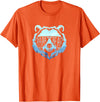 papa Grizzly in sunglasses Papa Bear Vintage Graphic T-Shirt - Orange