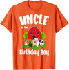 Birthday Boy Farm Animal Theme Uncle Of The Birthday Boy Farm Animal Bday Party Celebration T-Shirt - Orange