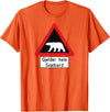 Svalbard T-Shirt Co. Svalbard Polar Bear Sign | Gjelder hele Svalbard | Norway T-Shirt - Orange