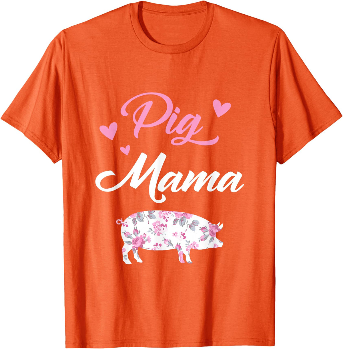 Funny Pig Lover Piggy Squad Gift For Women Pig Mama Funny Pig Mom Gift For Women Piggy Squad T-Shirt - Orange