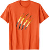 Gay Bear Pride T-Shirts LGBT Gay Bear Pride Shirt For Men - Bear Paw Scratch Cub T-Shirt - Orange