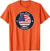 Bear Lake Souvenir Cabin Bear Lake - Patriotic Idaho Souvenir T-Shirt - Orange