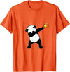 Dabbing Panda Bear Softball Baseball Glove Sport T-Shirt - Orange