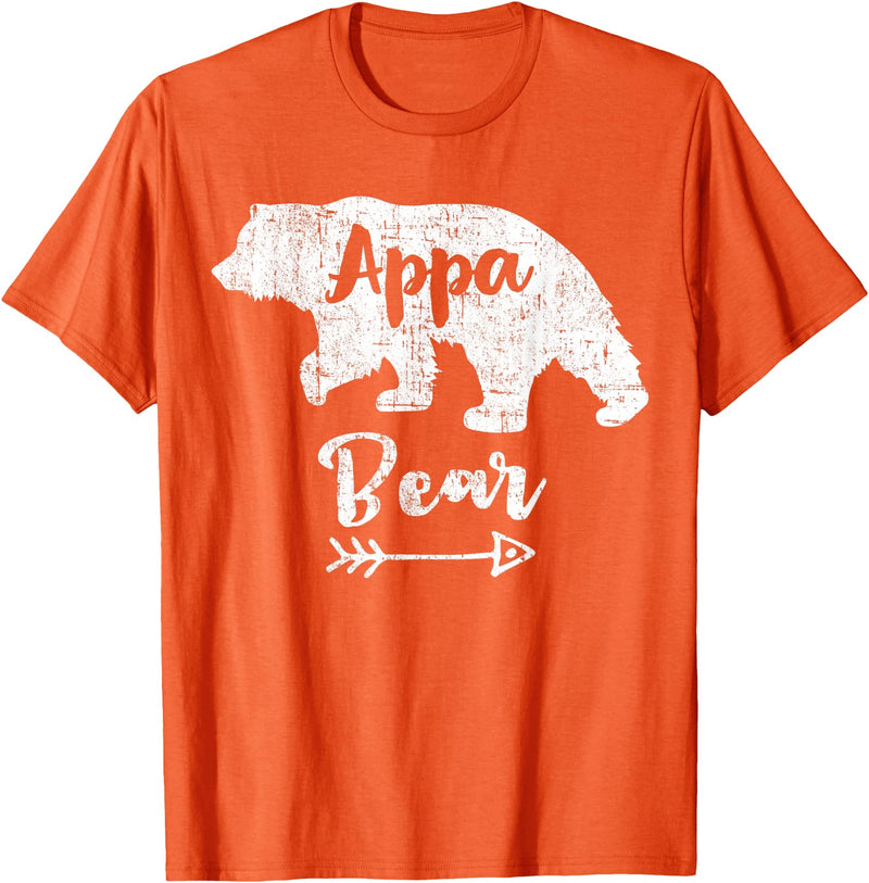 Mens Funny Appa Bear Father's Day Shirt T-Shirt - Orange