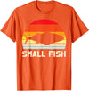 BoredKoalas Fish Fishing Shirts Fisherman Gifts Small Fish Retro Bass Fishing Family Matching Son Boys Gift T-Shirt - Orange