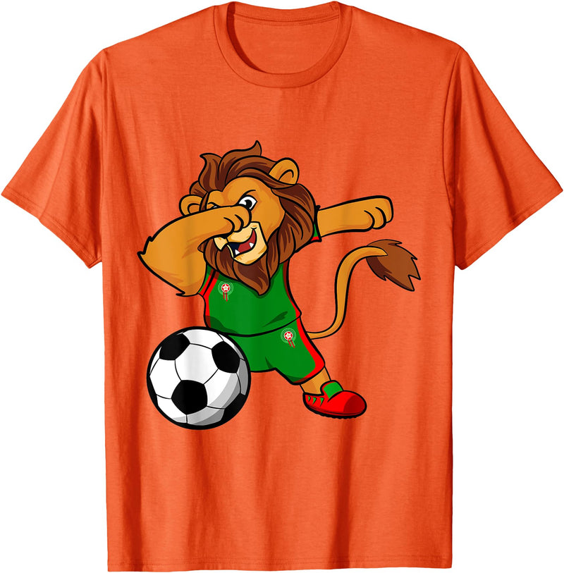 Lovers Maroc Berber culture Morocco Royal Lion for moroccan football lovers T-Shirt - Orange
