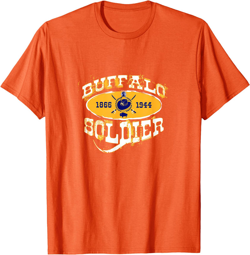 Historically Tee Buffalo Soldier T-Shirt - Orange