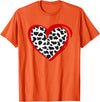 Cow Pattern Clothing for Cow Lover Heart Cow Print T-Shirt - Orange