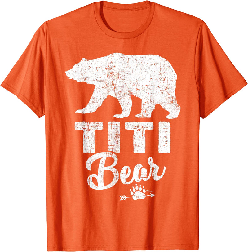 Titi Bear Fathers Day T-Shirt Mens Funny Titi Bear Father's Day Shirt T-Shirt - Orange