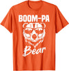 Boom-Pa Bear Funny Gifts Apparel Boom-Pa Bear Wearing Cool Sunglasses Fathers Day Gift T-Shirt - Orange