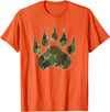 Camo Lover Camo Bear Claw Camouflage for Men Women T-Shirt - Orange