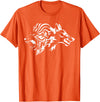 Wilder Löwe und Wolf von FT Designs Wild Lion and Wolf T-Shirt - Orange