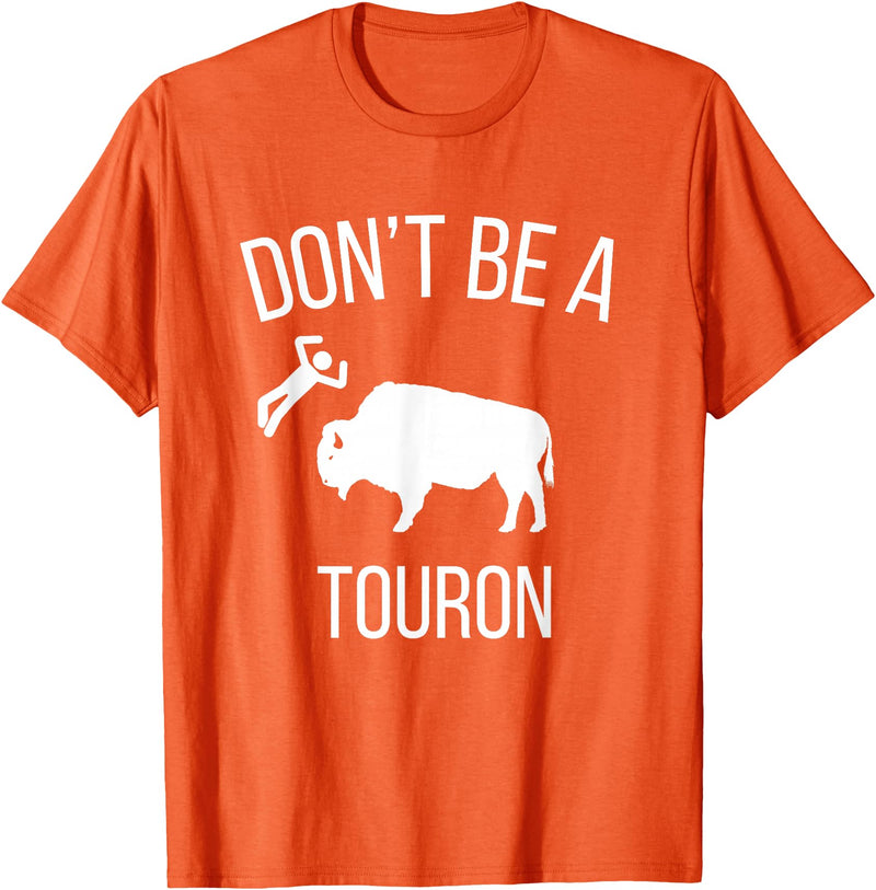 Funny Bison Boujee Cow Shirt - Funny Buffalo Shirt Sei kein Touron - Stroke den Bison nicht T-Shirt - Orange