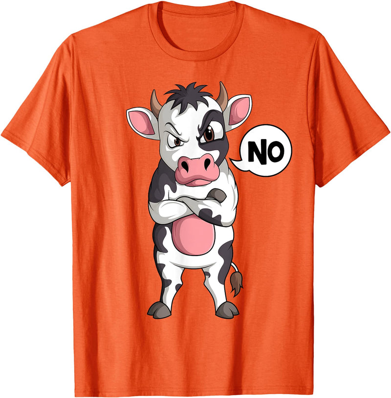 Funny Cow Lover & Owner Gift Ideas Cow Farmer Kids Boys Girls Womens T-Shirt - Orange