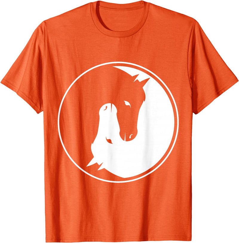 Horse Tee Yin and Yang Horse T-Shirt for every horseman and rider! T-Shirt - Orange