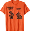 Chocolate Easter Bunnies Funny Rabbit Bunny Candy Men Women T-Shirt in Orange