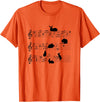 Cute Bunny Rabbit Playing Music Notes Musician T-Shirt in Orange