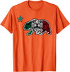 California Aztec Apparel Co California Republic Bear Aztec Calendar Mexico Mexican Flag T-Shirt - Orange