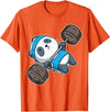 BCC Funny Panda Shirts & Panda Bear Gifts Panda Bear Gym Workout Training Bench Press Weight Lifting T-Shirt - Orange