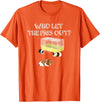 Guinea Pig Fan Gift Designs Who let the Pigs out I Funny Guinea Pig T-Shirt - Orange