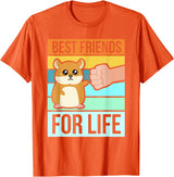 Funny Cute Hamster Gifts Face T-Shirt Best Friends T-Shirt - Orange