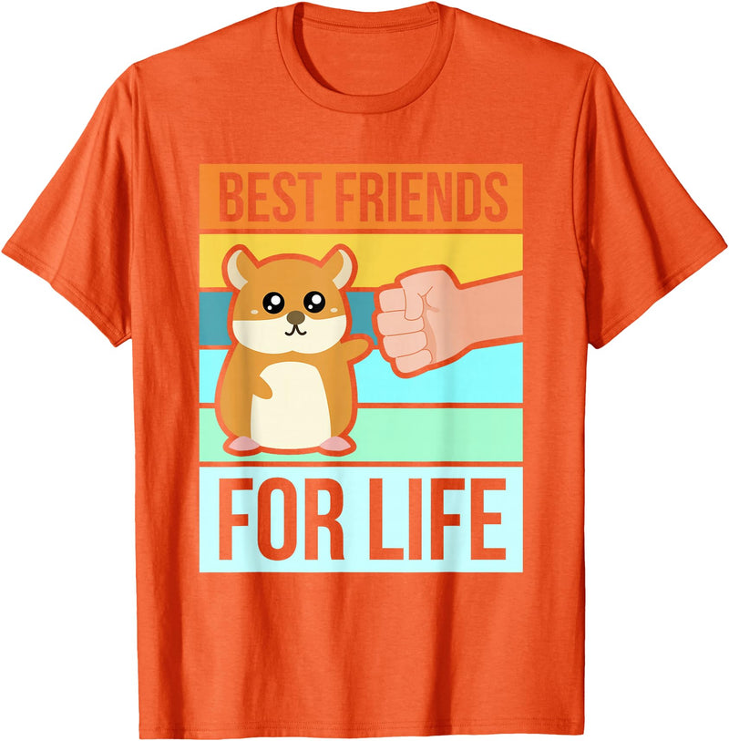 Funny Cute Hamster Gifts Face T-Shirt Best Friends T-Shirt - Orange