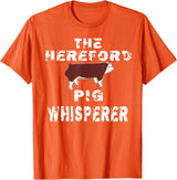Hereford Hog T-Shirt The Hereford Pig Whisperer Apparel Breeder Men T-Shirt - Orange