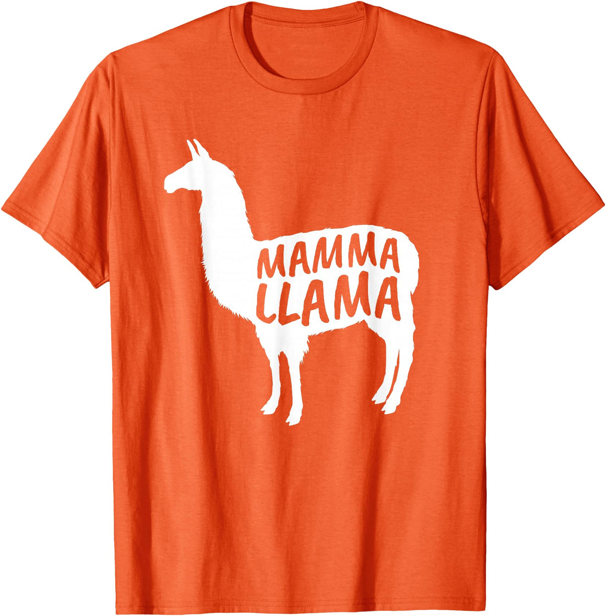 Mamma Llama T Shirt Mamma Llama Tshirt Alpaca Lover Shirt T-Shirt - Orange